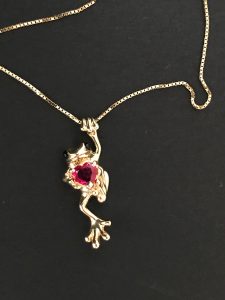 frog ruby necklace